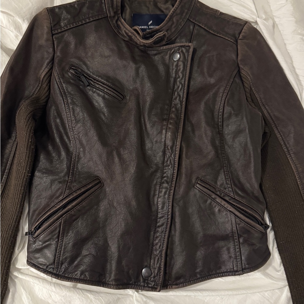 Daniel Hechter Dark Brown Leather Jacket